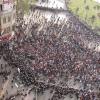 "튀니지 혁명의 파장이 이집트에 도착하다"-지난 1월 25일 이집트에서 수천명의 시위대가 타흐리르 광장을 점거하고 행진을 시도하자 경찰이 가로막고 있다.
