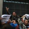 -2월 14일 이집트노동조합연맹(EFTU) 노동자들이 임금인상을 요구하며 구호를 외치고 있다.