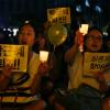 -가두행진을 마친 ‘세월호 참사 4차 범국민 촛불 행동’ 참가자들이 서울시청 앞 광장에서 정리집회를 하고 있다. 