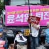 -6월 10일 오후 서울 시청역 인근 세종대로에서 윤석열 퇴진 집회가 열리고 있다.